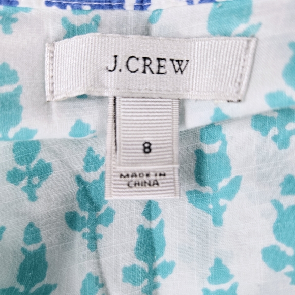 J.Crew Women Sz8 Thistle Print Lightweight Cotton Long-Sleeve Popover Tunic Top - Picture 9 of 13